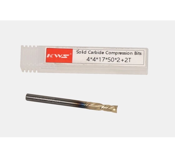 Изображение товара Фреза спиральная двунаправленный рез KWS 4х4х17х50 Z2+2 RH Golden Coating RFK1E0012