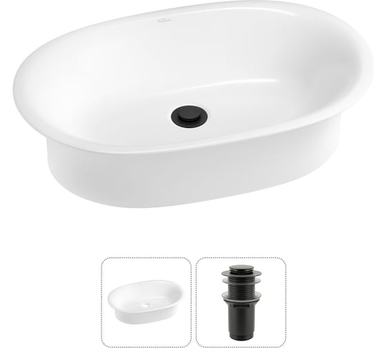 Изображение товара Набор Wellsee 2 в 1 Faze Moment накладная раковина 60x39 см 20213579R