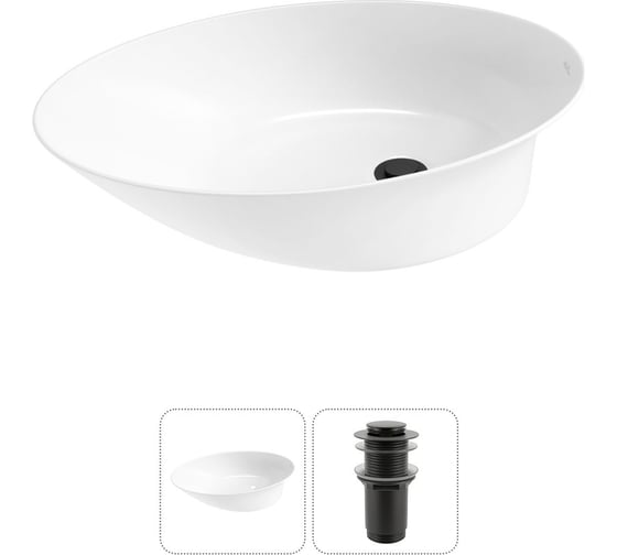 Изображение товара Набор Wellsee 2 в 1 Faze Moment накладная раковина 55x32 см 20214960R