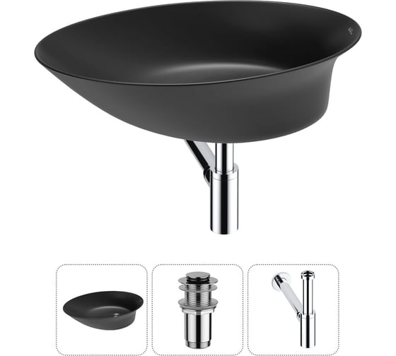 Изображение товара Набор Wellsee 3 в 1 Faze Moment накладная раковина 55x32 см 20214978R