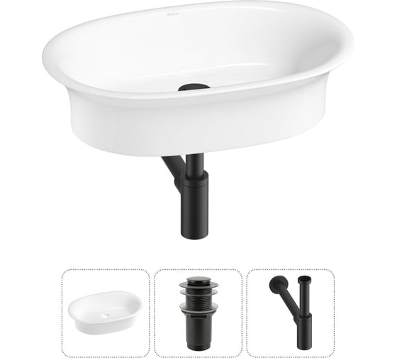 Изображение товара Набор Wellsee 3 в 1 Faze Moment накладная раковина 60x39 см 20213583R