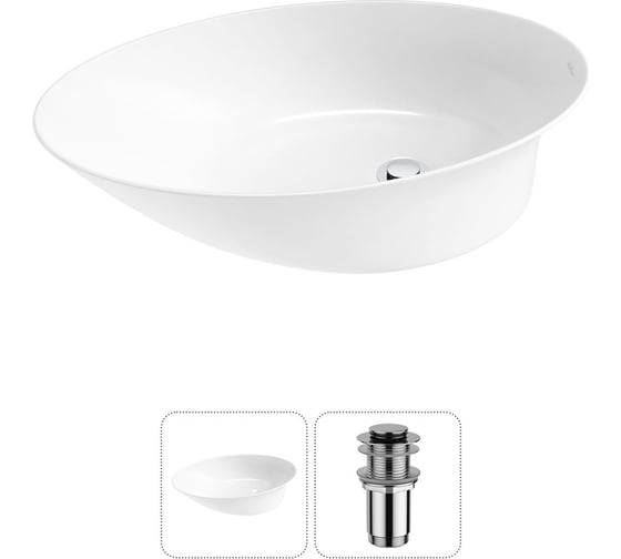 Изображение товара Набор Wellsee 2 в 1 Faze Moment накладная раковина 55x32 см 20214959R