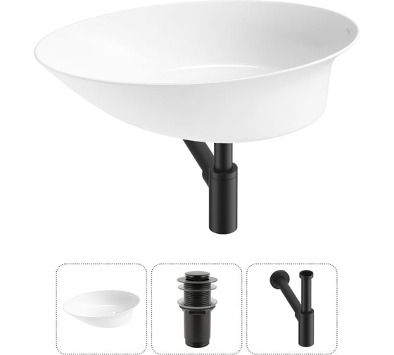 Изображение товара Набор Wellsee 3 в 1 Faze Moment накладная раковина 55x32 см 20214964R