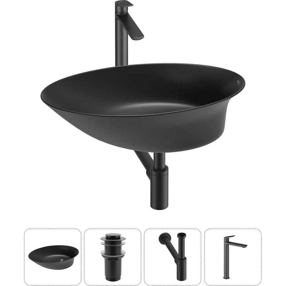 Изображение товара Набор Wellsee 4 в 1 Faze Moment накладная раковина 55x32 см