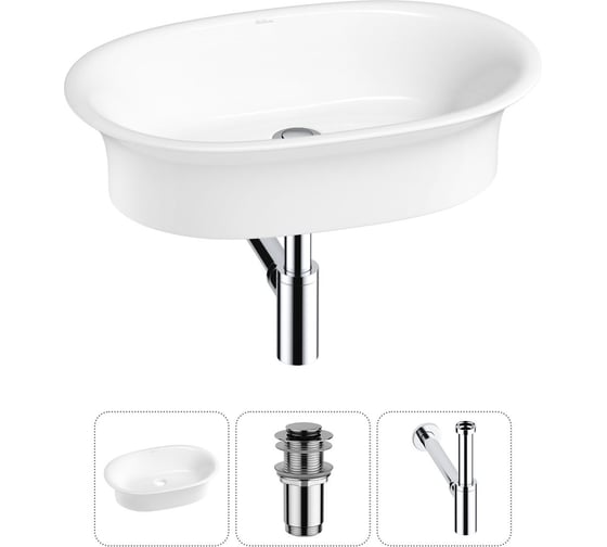 Изображение товара Набор Wellsee 3 в 1 Faze Moment накладная раковина 60x39 см 20213582R