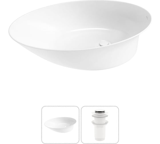 Изображение товара Набор Wellsee 2 в 1 Faze Moment накладная раковина 55x32 см 20214962R