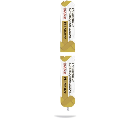 Изображение товара Полиуретановый строительный клей-герметик SANZ PU MASTER 40 (серый; 600 мл) PU-M-GR-0911