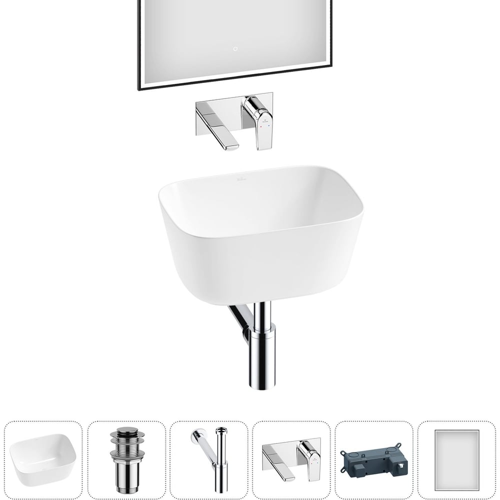 Изображение товара Набор Wellsee 5 в 1 Fontenay Paris накладная раковина 45x33 см 20218667R