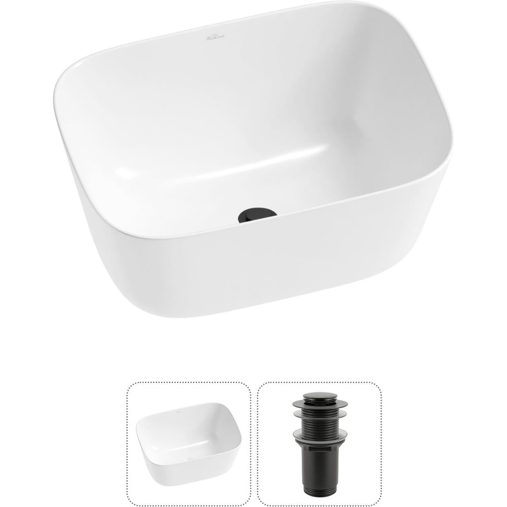 Изображение товара Накладная раковина Wellsee Fontenay Paris 45x33 см фарфор глянец