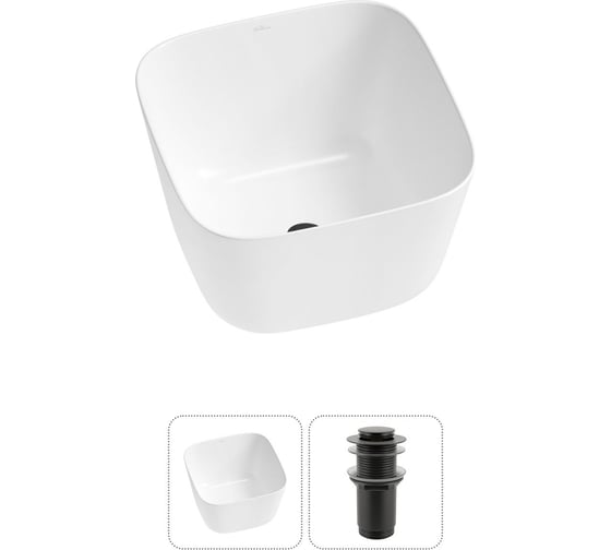 Изображение товара Набор Wellsee 2 в 1 Fontenay Paris накладная раковина 38x38 см 20214044R