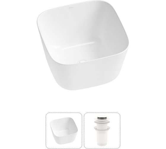 Изображение товара Набор Wellsee 2 в 1 Fontenay Paris накладная раковина 38x38 см 20214046R