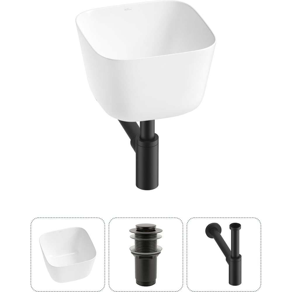 Изображение товара Накладная раковина Wellsee Fontenay Paris 38x38 см