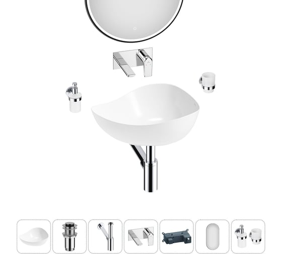 Изображение товара Набор Wellsee 6 в 1 Nexus Flex накладная раковина 50x39 см 20218639R