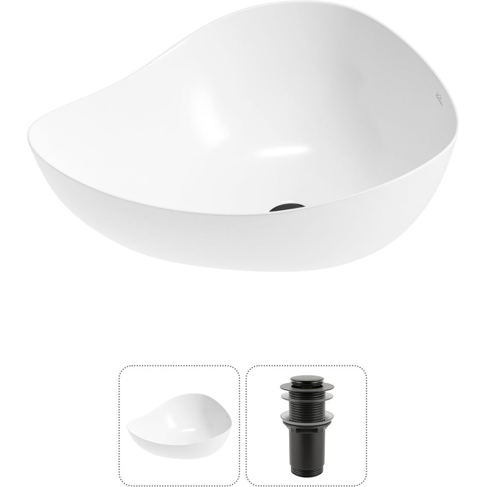 Изображение товара Набор Wellsee 2 в 1 Nexus Flex накладная раковина 51x39 см белая фарфор