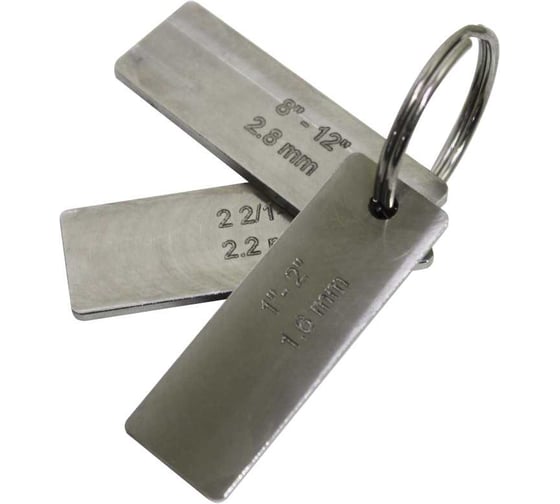 Изображение товара Щупы для желобонакатчика для установки глубины канавки Флексапайп +, ООО ( 3 штуки: 1-2, 2 1/2-6, 8-12), нерж сталь УТ0050008