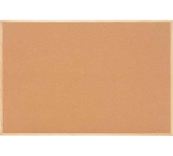 Изображение товара Пробковая доска Attache 100x150 см цвет покрытия пробка, деревянная рама 1421398