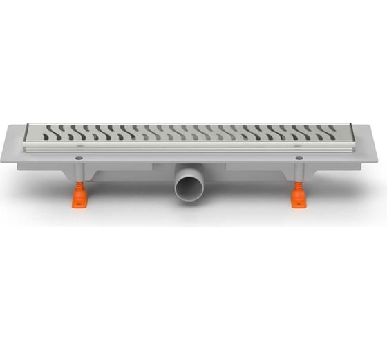 Изображение товара Водоотводящий желоб MCH Chudej с боковым сливом d 40, рамка нержавеющая сталь, 450 мм G HARMONY CH450HN