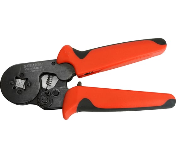 Изображение товара Кримпер для обжима втулочных наконечников STEKKER CTLS006-240 диаметр 0,25-10 мм, оранжевый 39353