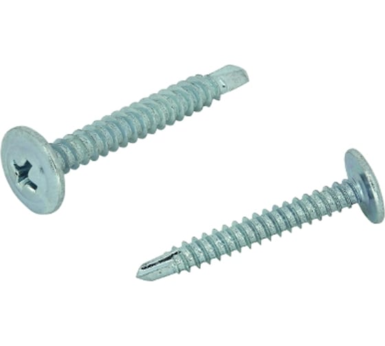 Изображение товара Саморез для металла с прессшайбой ЦКИ 4.2х50, сверлоконечный, Ц, уп. 100 шт. 62089