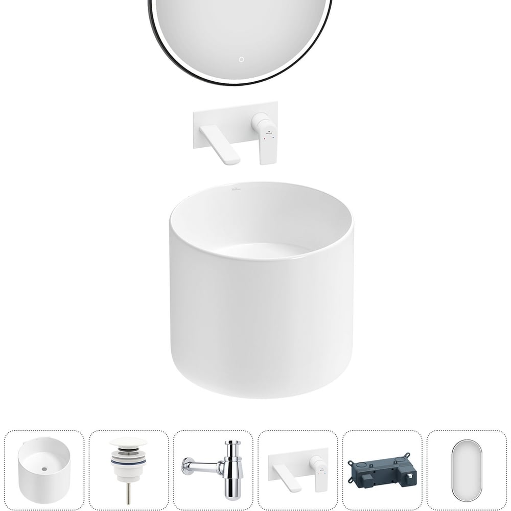 Изображение товара Набор Wellsee 5 в 1 M1 Limited Edition подвесная раковина 45x45 см