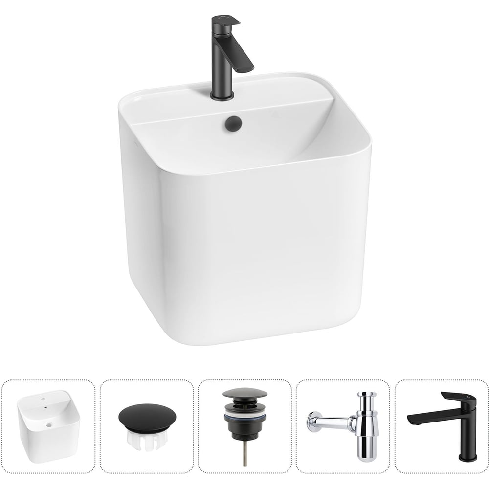 Изображение товара Набор Wellsee 5 в 1 M1 Limited Edition подвесная раковина и смеситель