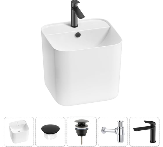 Изображение товара Набор Wellsee 5 в 1 M1 Limited Edition подвесная раковина 45x42 см 20217281R