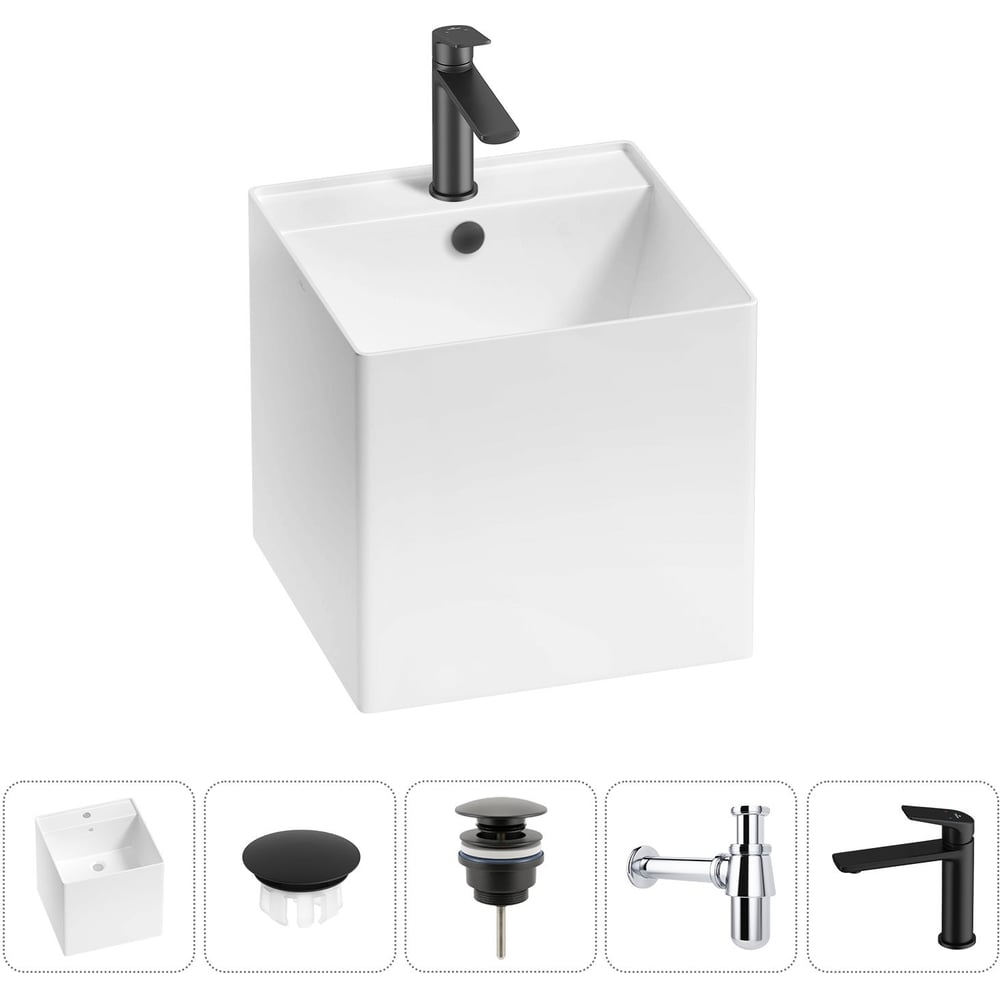 Изображение товара Набор Wellsee 5 в 1 M1 Limited Edition подвесная раковина и смеситель