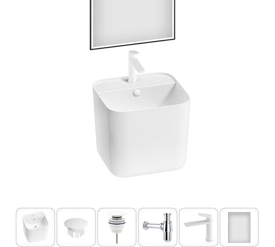 Изображение товара Набор Wellsee 6 в 1 M1 Limited Edition подвесная раковина 45x42 см 20219072R