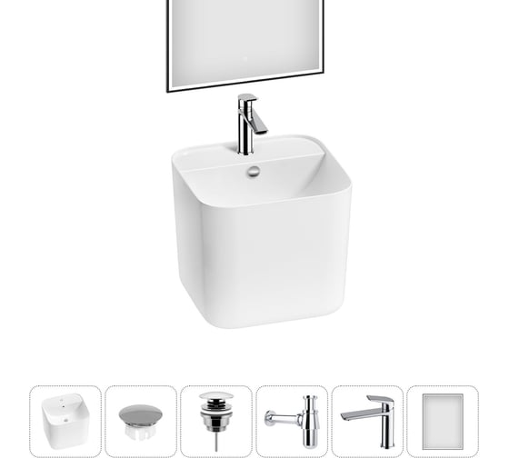 Изображение товара Набор Wellsee 6 в 1 M1 Limited Edition подвесная раковина 45x42 см 20219071R
