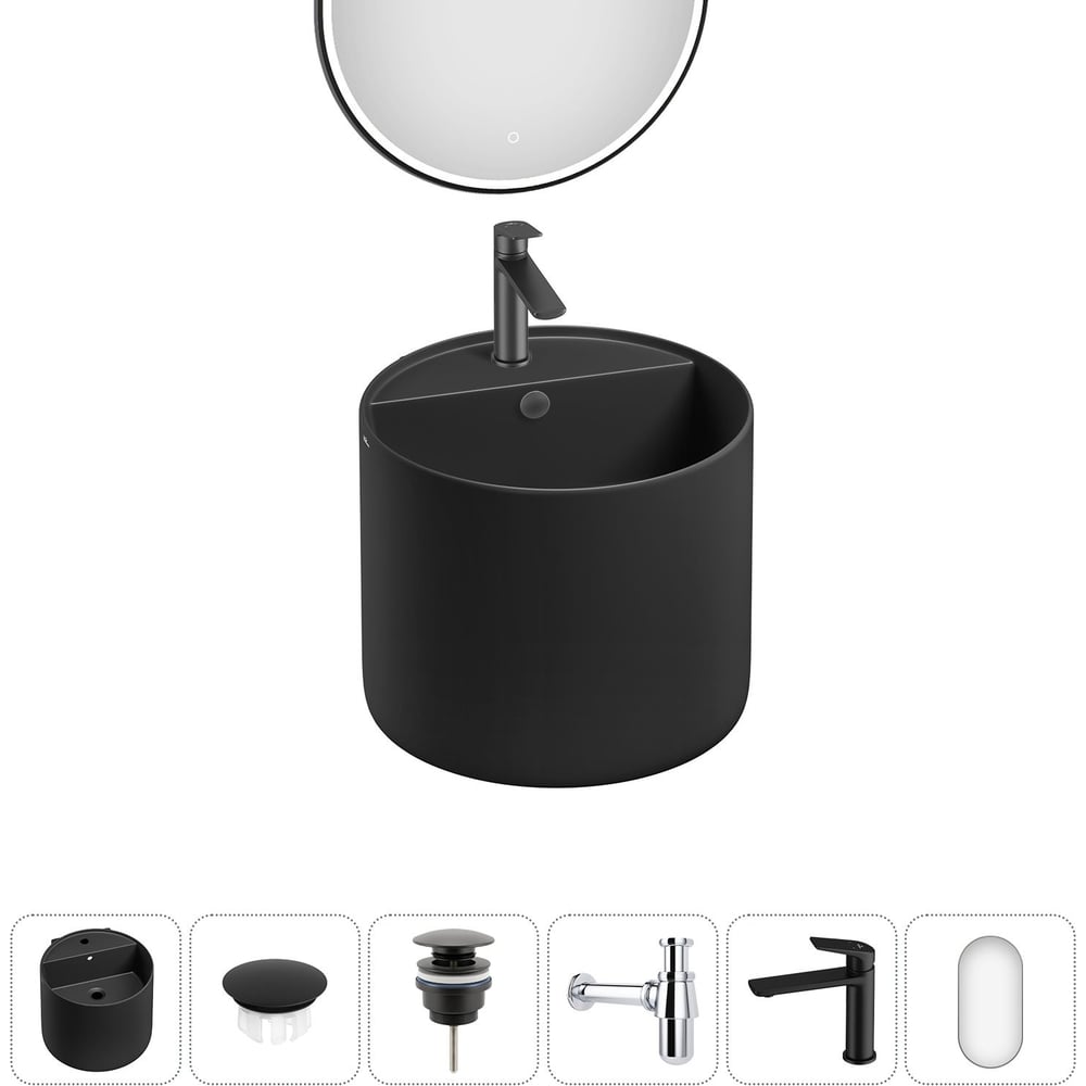 Изображение товара Набор Wellsee 6 в 1 M1 Limited Edition подвесная раковина 45x45 см