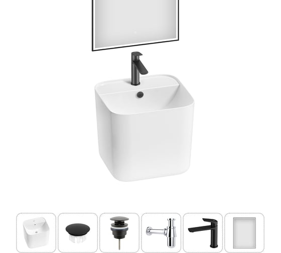 Изображение товара Набор Wellsee 6 в 1 M1 Limited Edition подвесная раковина 45x42 см 20219073R