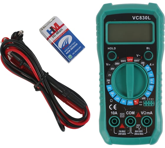 Изображение товара Мультиметр Крал измеритель тока цифровой VC830L 5659