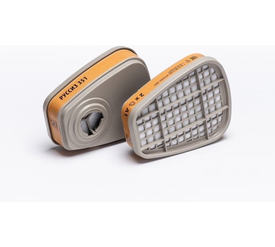 Изображение товара Фильтр противогазовый РУССИЗ 351 (аналог фильтра 3М 6051) 2шт 4631175722594