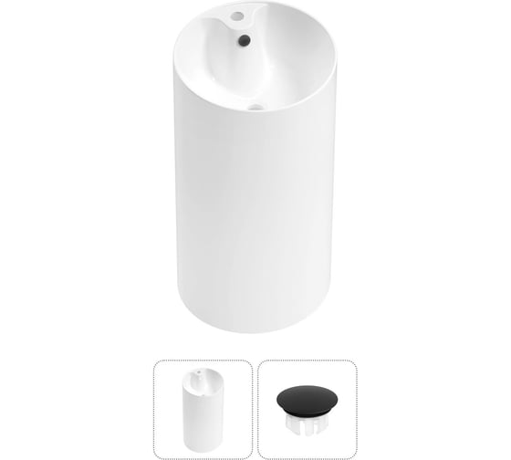 Изображение товара Набор Wellsee 2 в 1 Callipy Art напольная раковина 42x42x84 см 32890103R