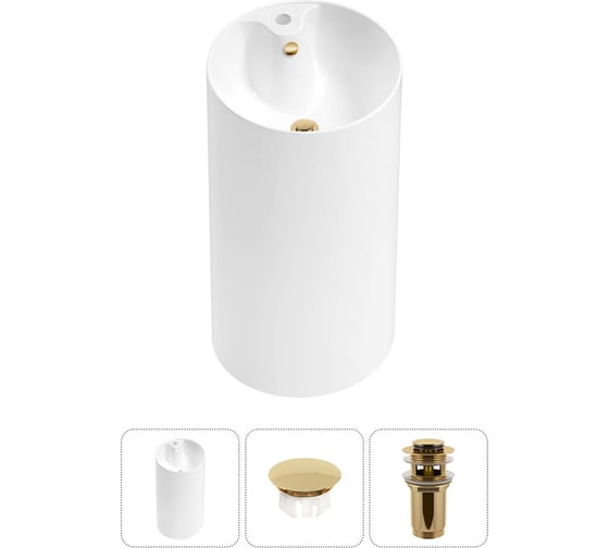 Изображение товара Набор Wellsee 3 в 1 Callipy Art напольная раковина 42x42x84 см 20217200R