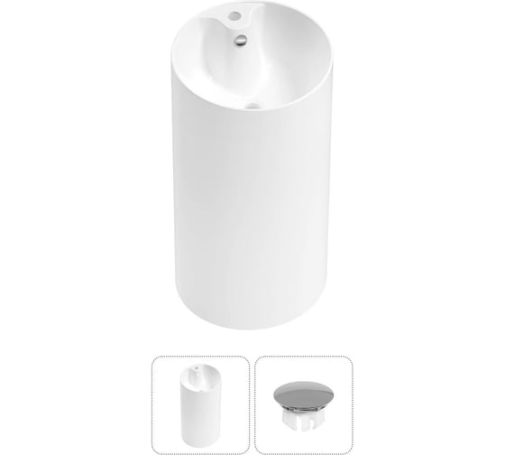 Изображение товара Набор Wellsee 2 в 1 Callipy Art напольная раковина 42x42x84 см 32890101R