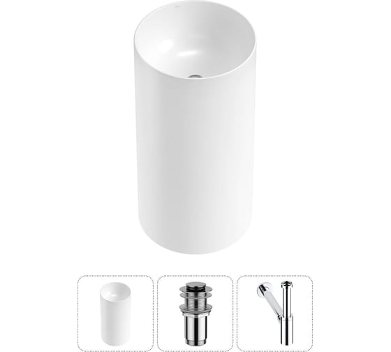 Изображение товара Набор Wellsee 3 в 1 Callipy Art напольная раковина 42x42x84 см 20215540R