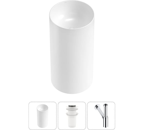 Изображение товара Набор Wellsee 3 в 1 Callipy Art напольная раковина 42x42x84 см 20215543R