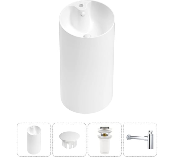 Изображение товара Набор Wellsee 4 в 1 Callipy Art напольная раковина 42x42x84 см 20217228R