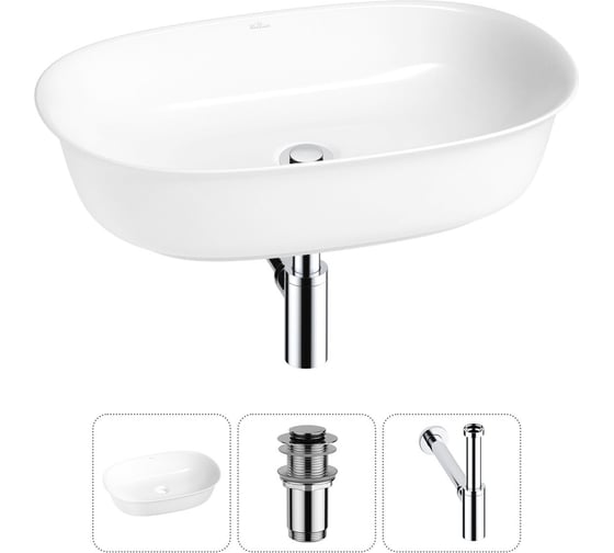 Изображение товара Набор Wellsee 3 в 1 Brillant iCon накладная раковина 60x40 см 20214647R