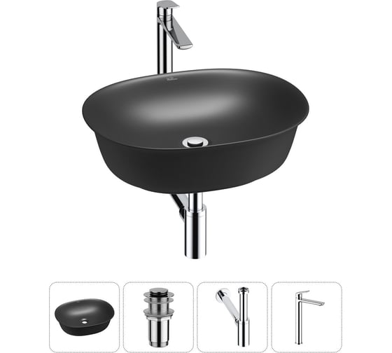 Изображение товара Набор Wellsee 4 в 1 Brillant iCon накладная раковина 50x40 см 20214637R