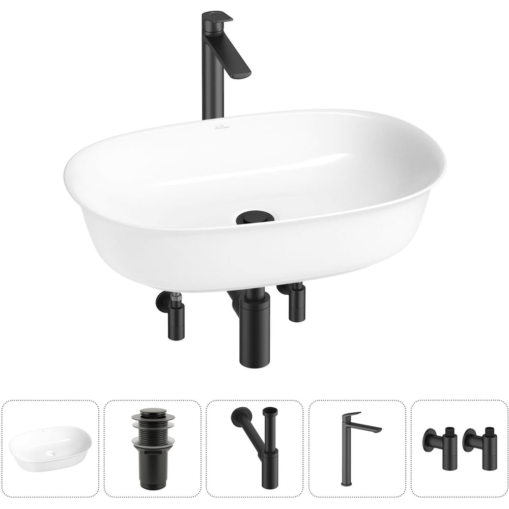 Изображение товара Набор Wellsee 5 в 1 Brillant iCon накладная раковина 60x40 см 20214656R