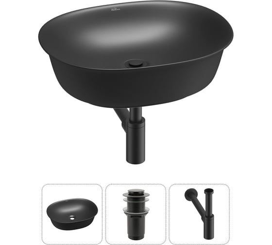 Изображение товара Набор Wellsee 3 в 1 Brillant iCon накладная раковина 50x40 см 20214635R
