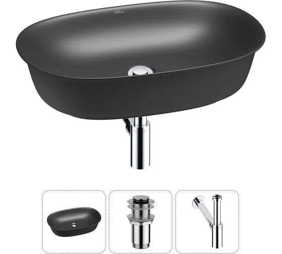 Изображение товара Набор Wellsee 3 в 1 Brillant iCon накладная раковина 60x40 см 20214662R