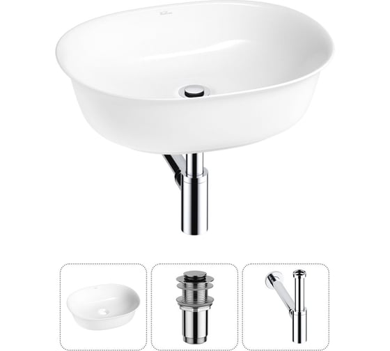 Изображение товара Набор Wellsee 3 в 1 Brillant iCon накладная раковина 50x40 см 20214619R