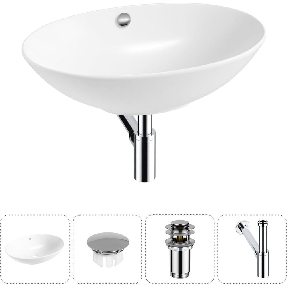 Изображение товара Набор Wellsee 4 в 1 Bliss накладная раковина 63x42 см