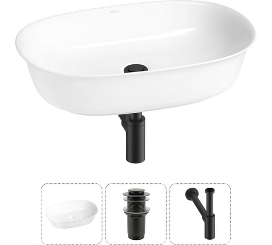 Изображение товара Набор Wellsee 3 в 1 Brillant iCon накладная раковина 60x40 см 20214648R