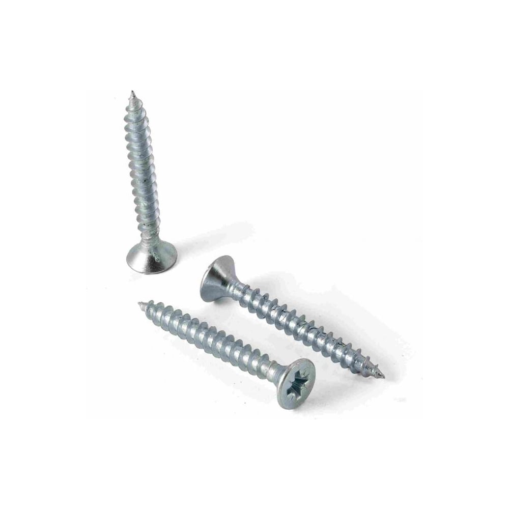 Изображение товара Саморез универсальный Квадра 4x25 белый потайная голова цинк 1000 шт