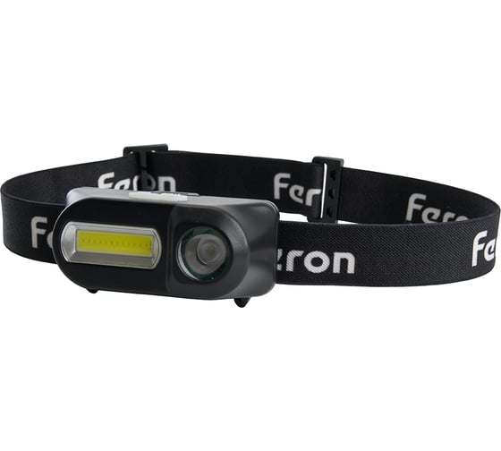 Изображение товара Налобный фонарь FERON с аккумулятором TH2309 USB 1x18650 3W+2W XPE+COB IP44 пластик 41713