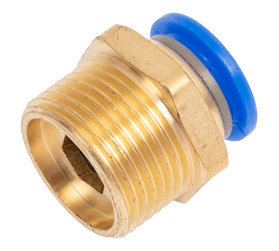 Изображение товара Фитинг трубки ПВХ Крал прямой (наружная резьба) М22х1.5-12мм (10 шт) 3530